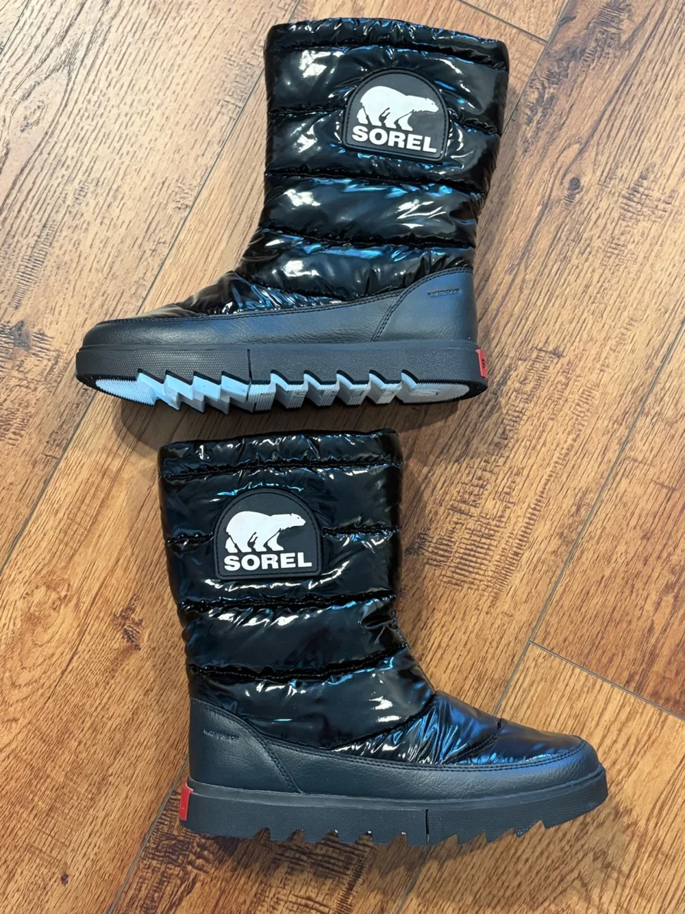 Sorel Joan of Arctic Next Lite Mid Puffy Black Waterproof Boots 8.5